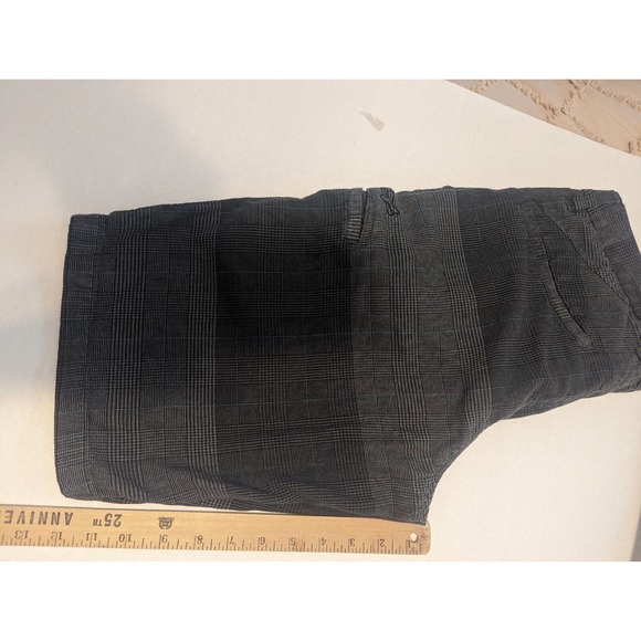 Fox Shorts Heritage Men's 30 Gray Check Casual Chino W/ Subtle Blue PinStripe - Picture 6 of 9